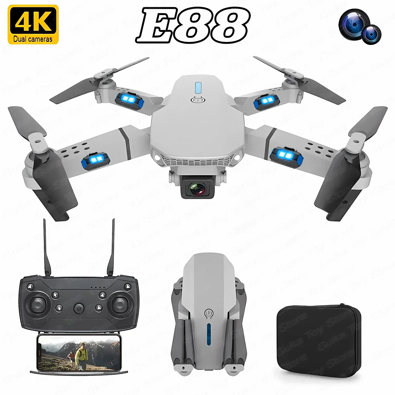 Rc Helicopter Case - Drone E88 Pro WIFI FPV Grand