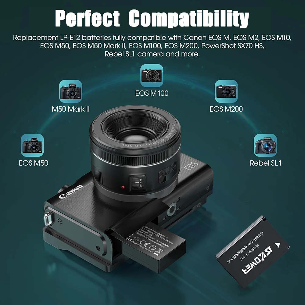 Batterie SKOWER 750mAh LP-E12  - Canon Camera Eos M50 Mark Ii avis et prix
